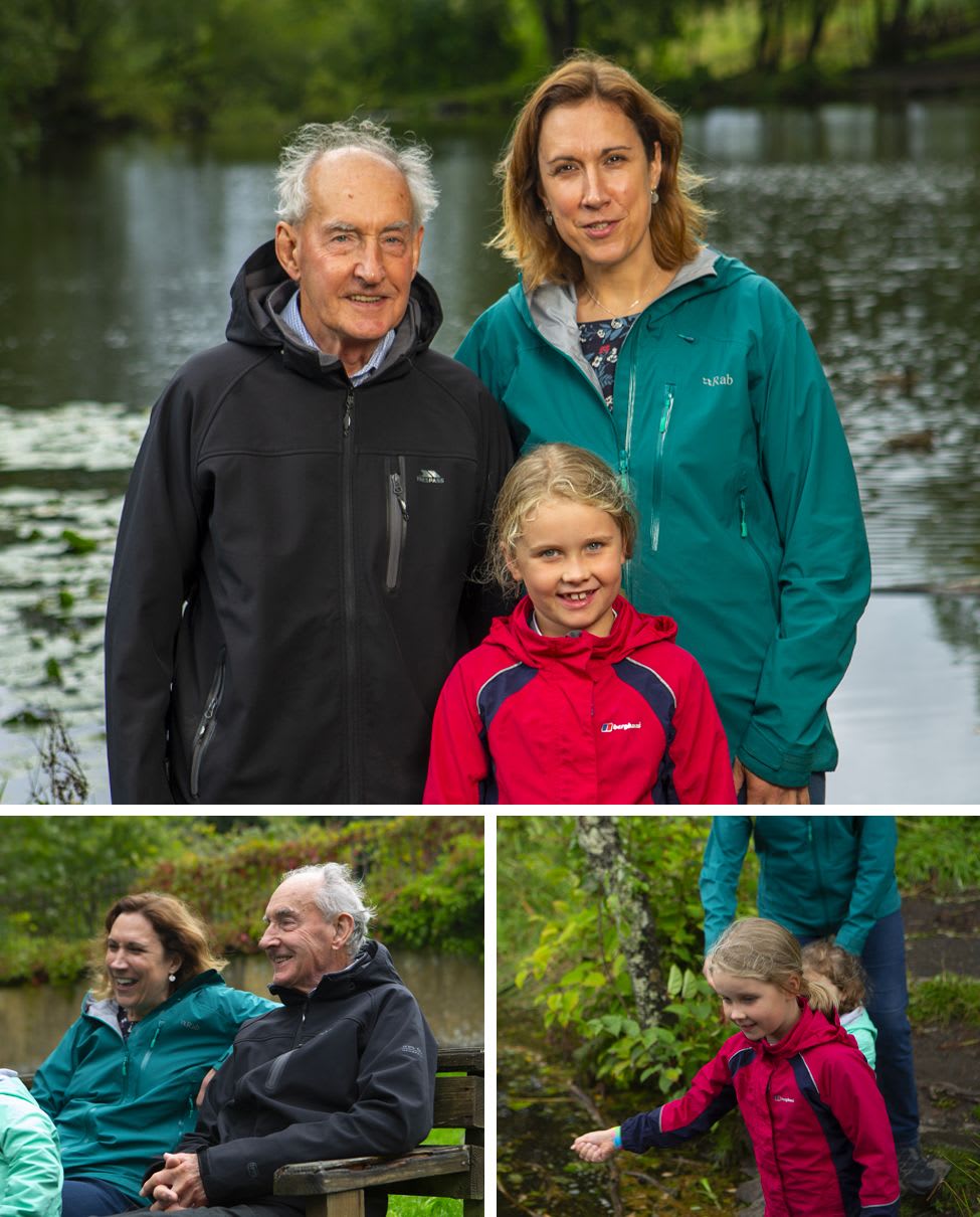 collage of images Eleanor, Bryan and Annie at Mugdock Country Park